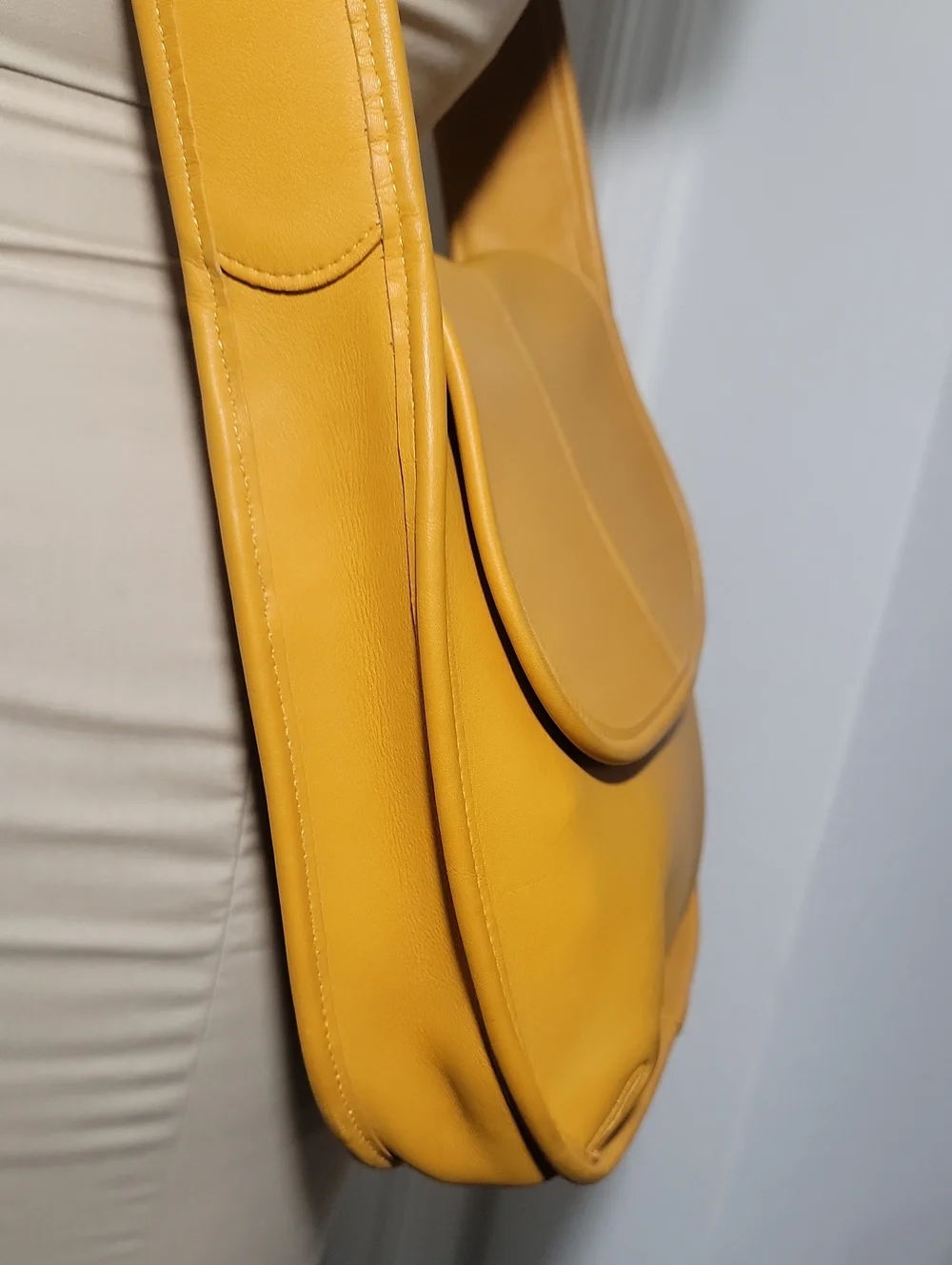 Coach Vintage Ergo Flap Mustard Yellow Crossbody Shoulder Bag